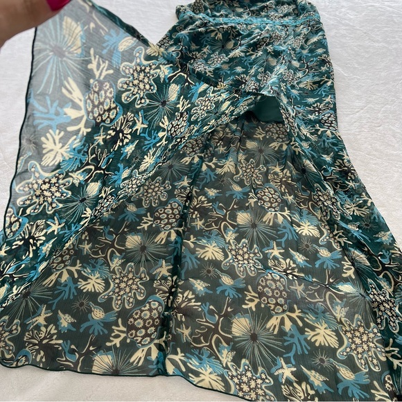 Anna Sui x Free People Coral Star 100% Silk Halter Maxi Dress - Picture 4 of 6